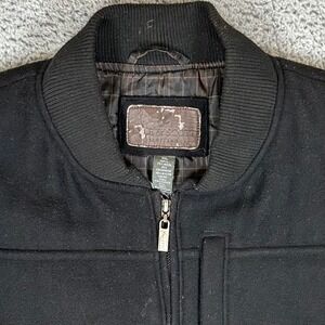 Lyle & Scott Scotland Mens XL Black Wool Cashmere Blend Quilted Puffer Vest